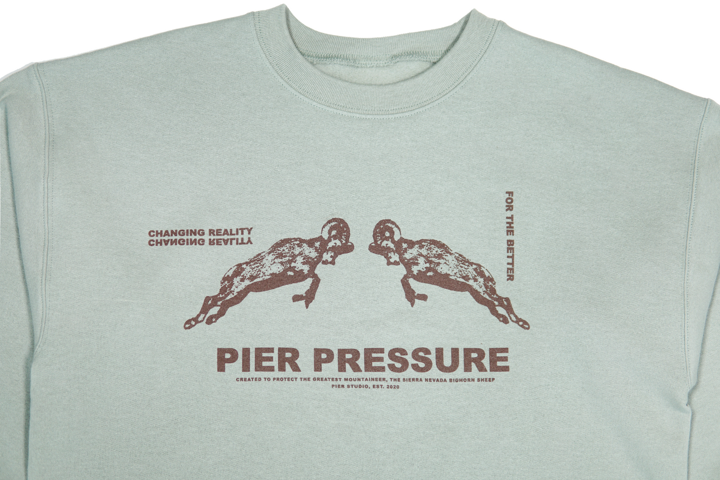 Pier Pressure Bighorn Mint Crewneck